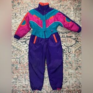Vintage Moves Retro 80s/90s Large 14 Ski Suit